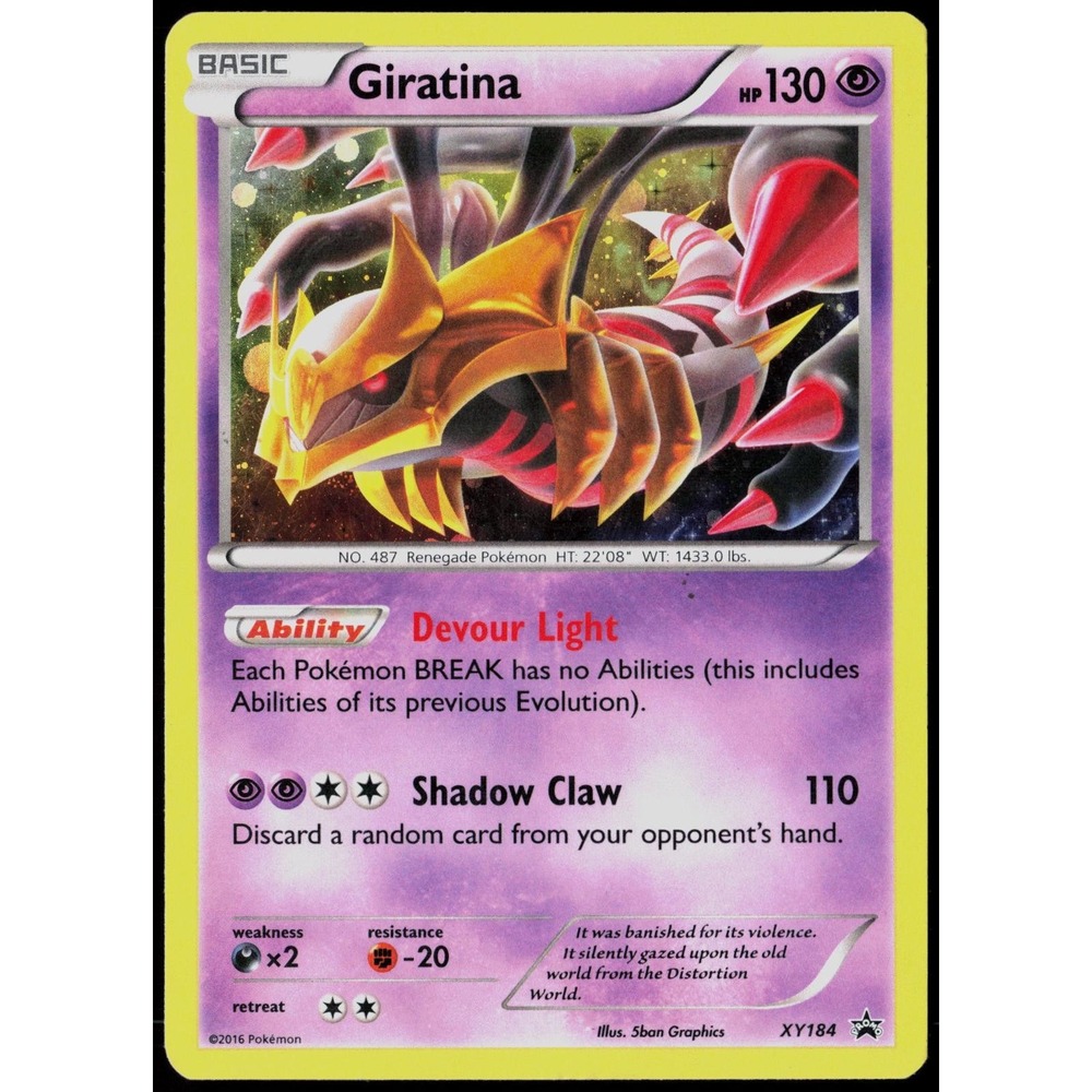 Giratina XY184 Holo Promo XY Promo Pokemon Card Moderately Played